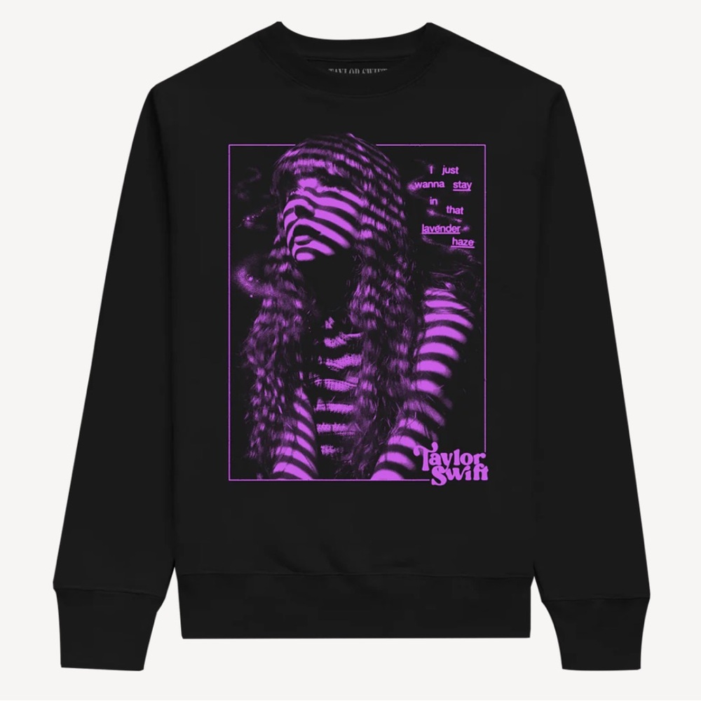 Official Merch Taylor Swift I Just Wanna Stay Lavender Haze XL Crewneck Sweater
